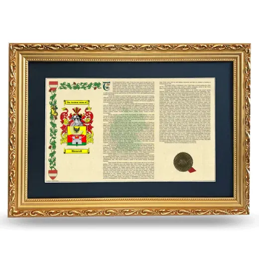 Biancoli Deluxe Armorial Landscape Framed - Gold