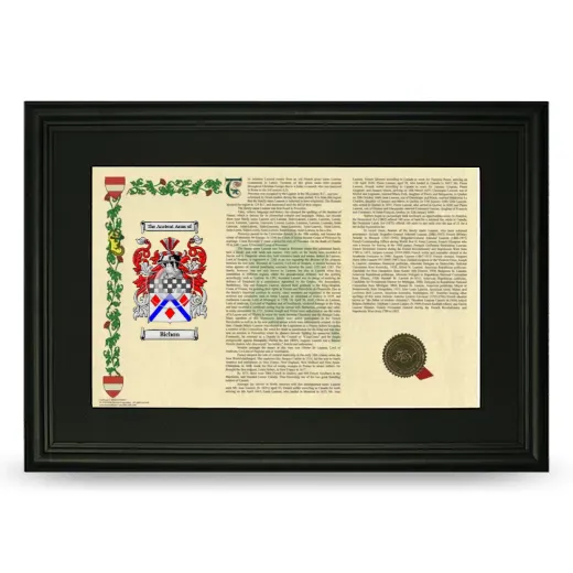 Bichon Deluxe Armorial Landscape Framed- Black