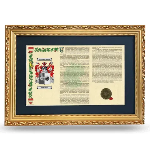 Biderman Deluxe Armorial Landscape Framed - Gold