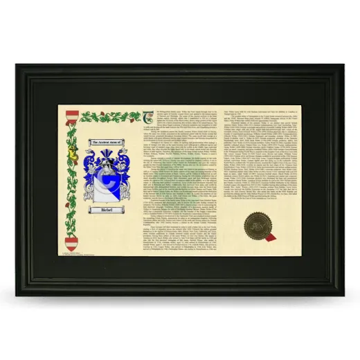 Biebel Deluxe Armorial Landscape Framed- Black