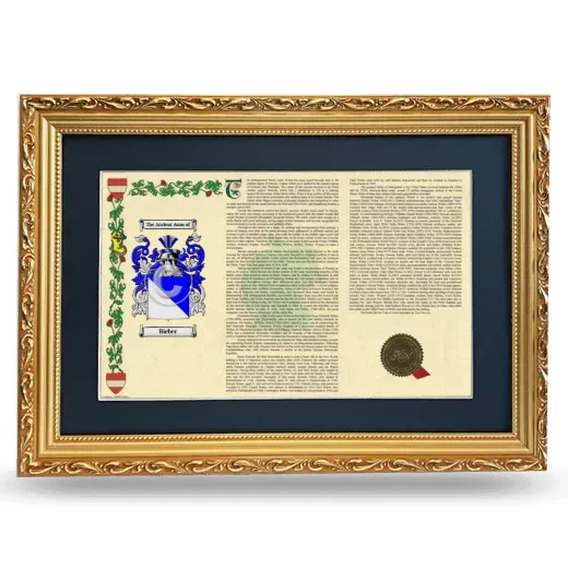 Bieber Deluxe Armorial Landscape Framed - Gold