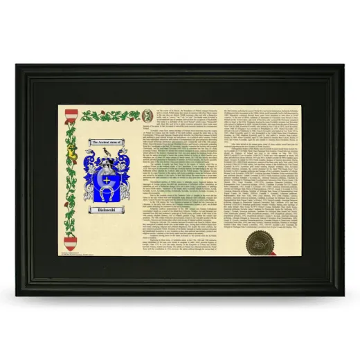 Bielawski Deluxe Armorial Landscape Framed- Black