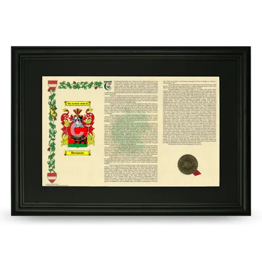 Biermann Deluxe Armorial Landscape Framed- Black
