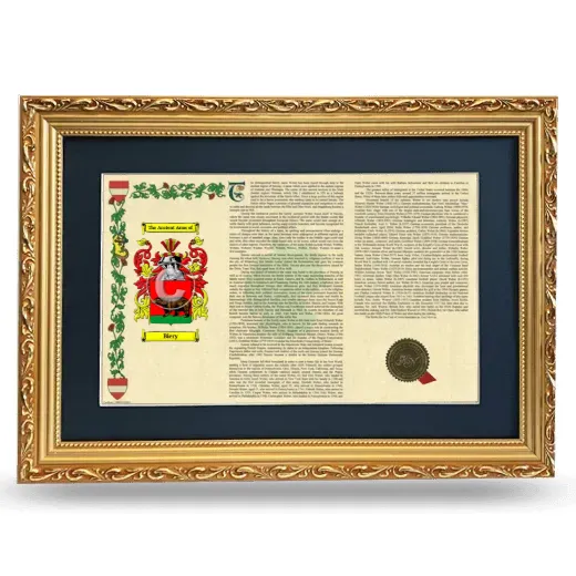 Biery Deluxe Armorial Landscape Framed - Gold