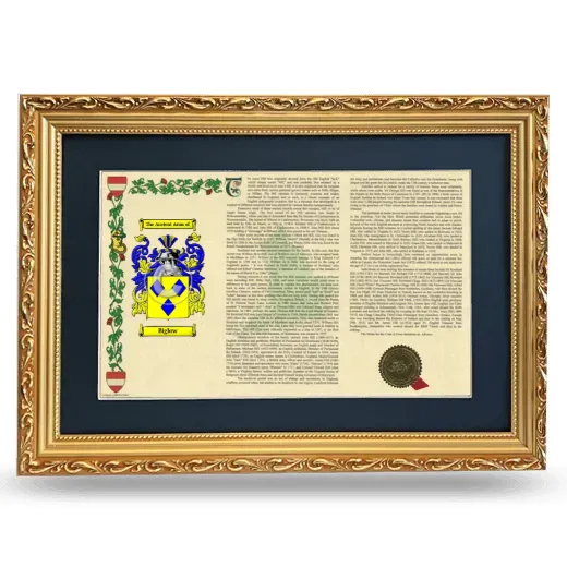 Biglow Deluxe Armorial Landscape Framed - Gold