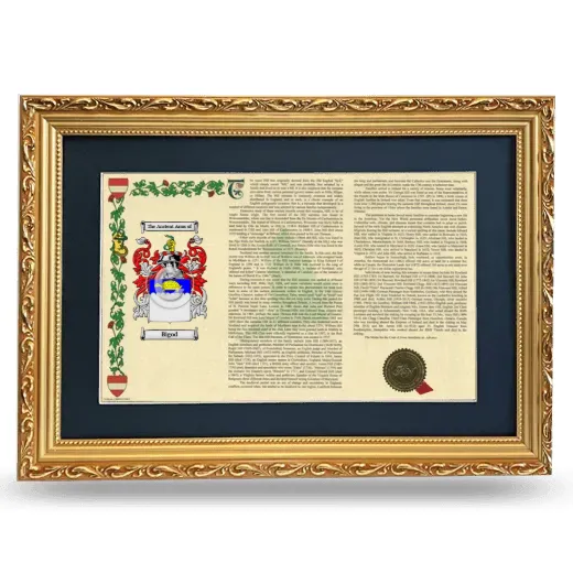 Bigod Deluxe Armorial Landscape Framed - Gold