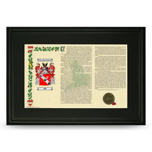Bile Deluxe Armorial Landscape Framed- Black
