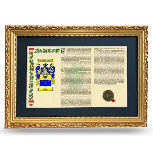 Billie Deluxe Armorial Landscape Framed - Gold