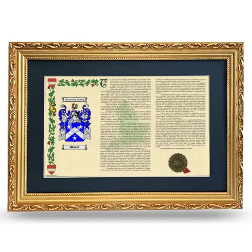 Bilyard Deluxe Armorial Landscape Framed - Gold