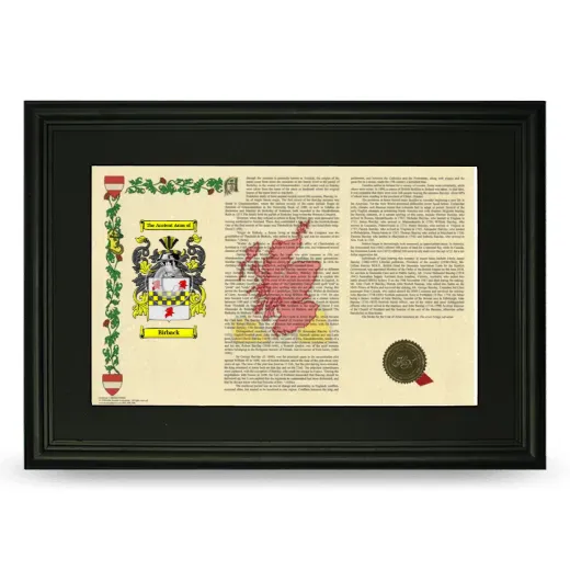 Birback Deluxe Armorial Landscape Framed- Black
