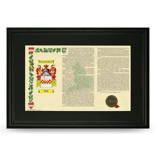Birdie Deluxe Armorial Landscape Framed- Black
