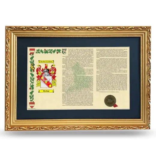 Bischop Deluxe Armorial Landscape Framed - Gold