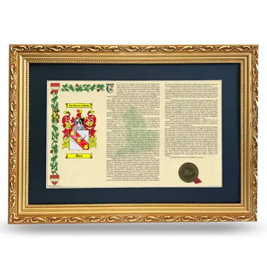 Bisco Deluxe Armorial Landscape Framed - Gold