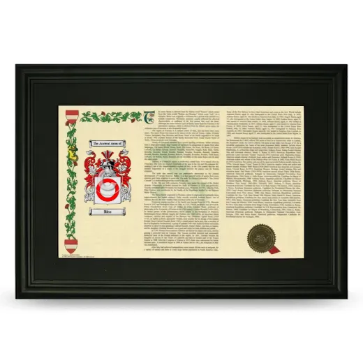 Bito Deluxe Armorial Landscape Framed- Black