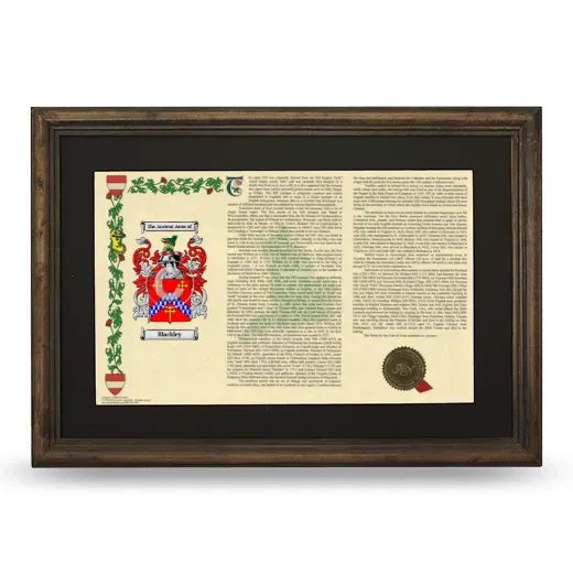 Blackley Deluxe Armorial Landscape Framed - Brown