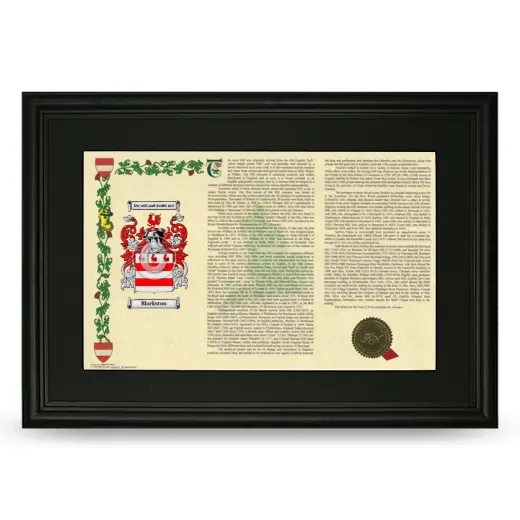 Blackston Deluxe Armorial Landscape Framed- Black