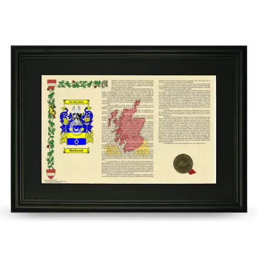 Blackwood Deluxe Armorial Landscape Framed- Black