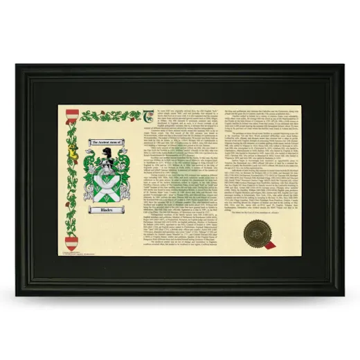 Blades Deluxe Armorial Landscape Framed- Black