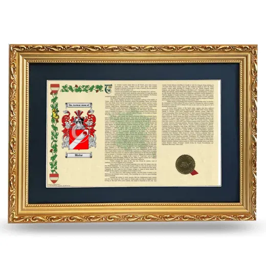 Blaise Deluxe Armorial Landscape Framed - Gold