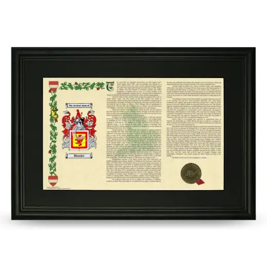 Blamire Deluxe Armorial Landscape Framed- Black