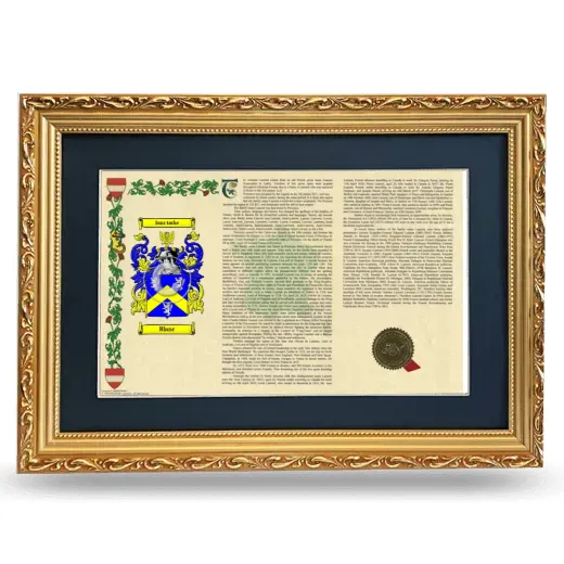 Blanc Deluxe Armorial Landscape Framed - Gold