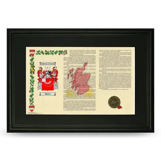 Blanco Deluxe Armorial Landscape Framed- Black