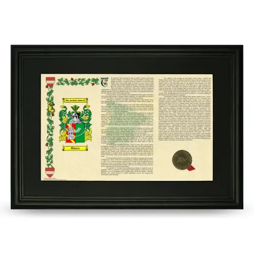 Blanco Deluxe Armorial Landscape Framed- Black