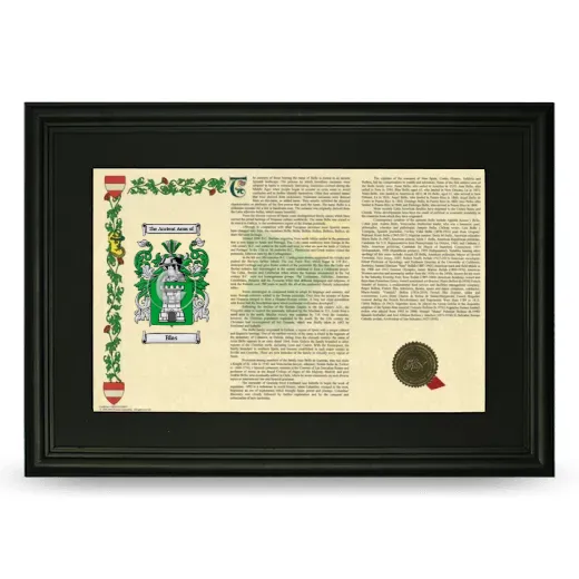 Blas Deluxe Armorial Landscape Framed- Black