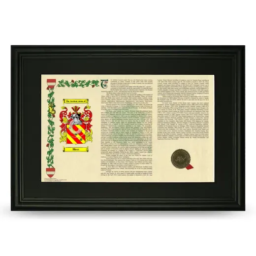 Blass Deluxe Armorial Landscape Framed- Black