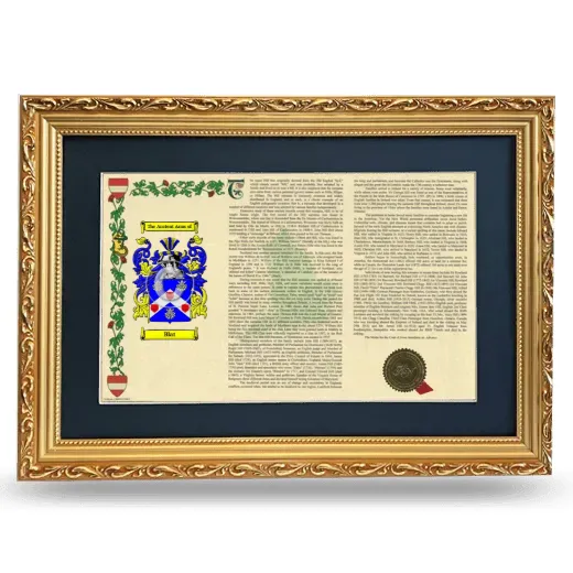 Blat Deluxe Armorial Landscape Framed - Gold