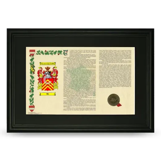 Ble Deluxe Armorial Landscape Framed- Black
