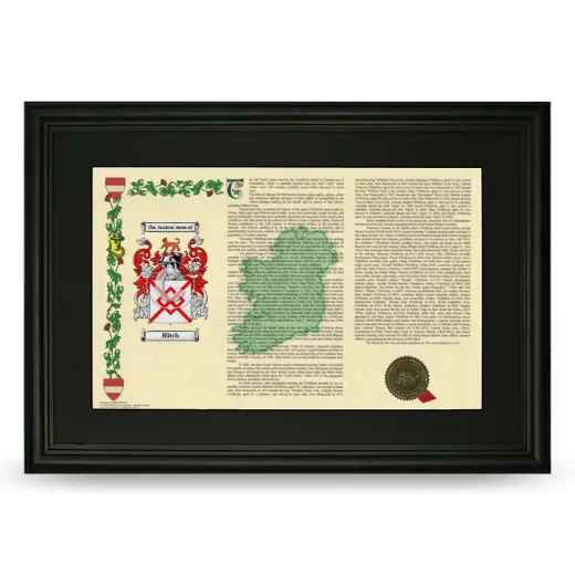 Blitch Deluxe Armorial Landscape Framed- Black