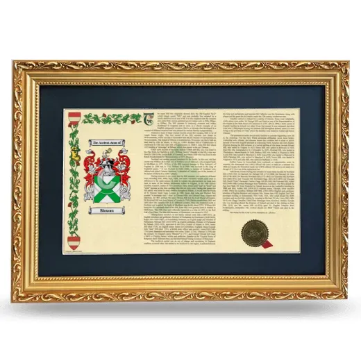 Bloxom Deluxe Armorial Landscape Framed - Gold