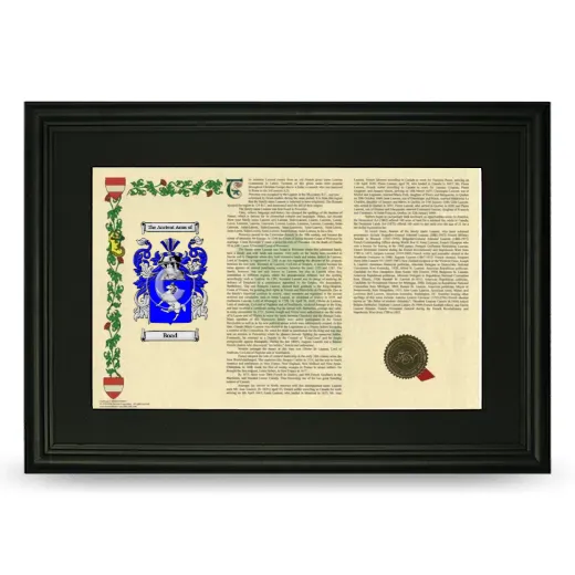 Boad Deluxe Armorial Landscape Framed- Black