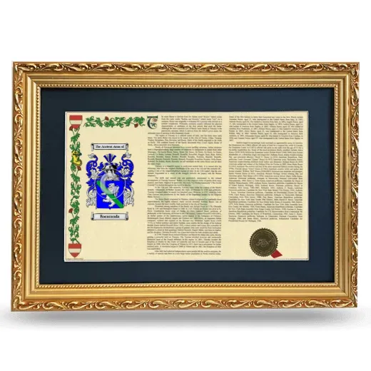 Bocaranda Deluxe Armorial Landscape Framed - Gold