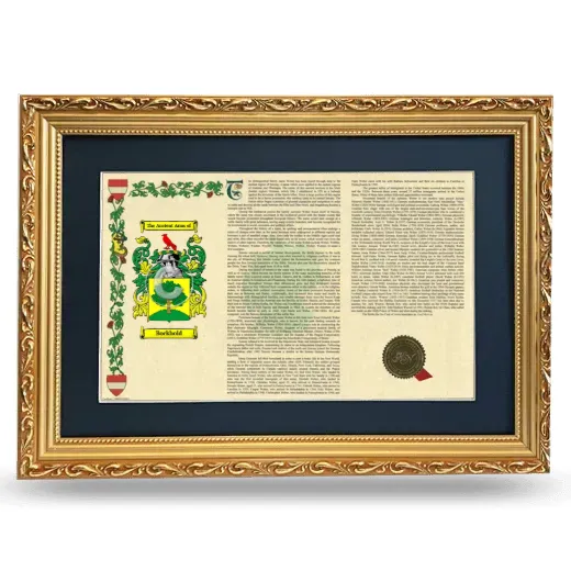 Bockhold Deluxe Armorial Landscape Framed - Gold