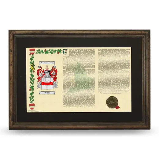 Bodich Deluxe Armorial Landscape Framed - Brown