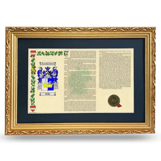 Bodig Deluxe Armorial Landscape Framed - Gold