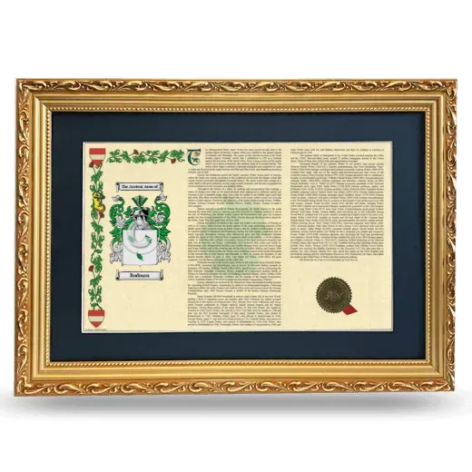 Bodman Deluxe Armorial Landscape Framed - Gold