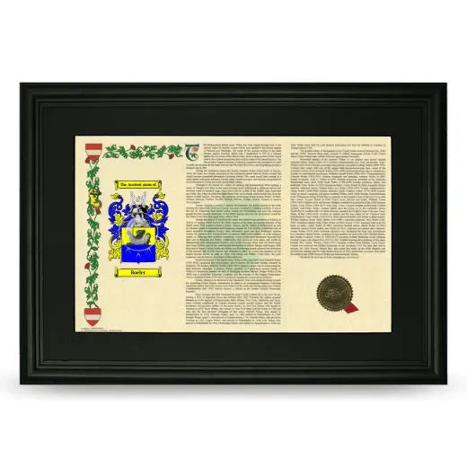 Boeler Deluxe Armorial Landscape Framed- Black