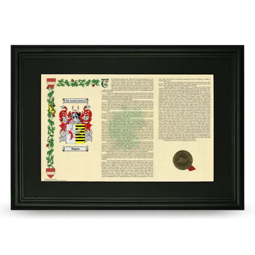 Bogun Deluxe Armorial Landscape Framed- Black