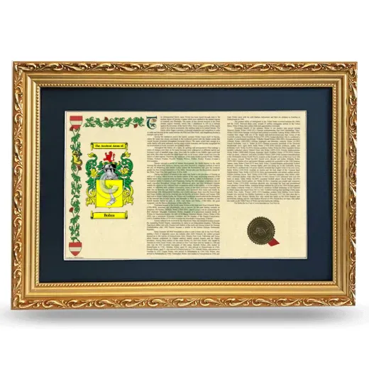 Bohm Deluxe Armorial Landscape Framed - Gold
