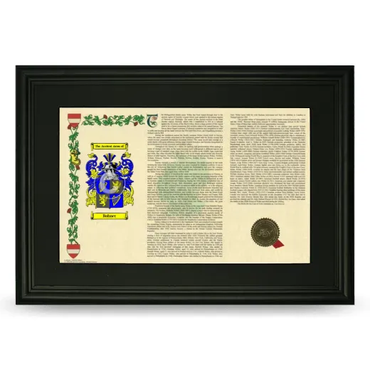 Bohner Deluxe Armorial Landscape Framed- Black