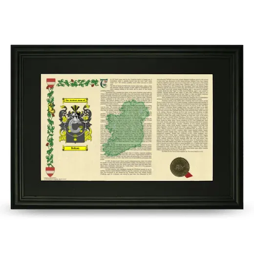 Bohon Deluxe Armorial Landscape Framed- Black