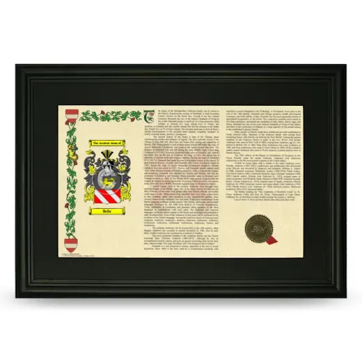 Bohr Deluxe Armorial Landscape Framed- Black
