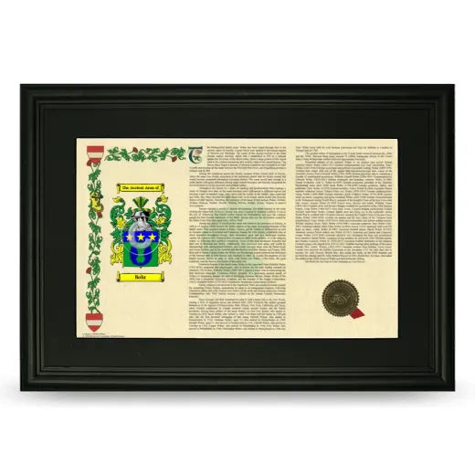 Bohr Deluxe Armorial Landscape Framed- Black