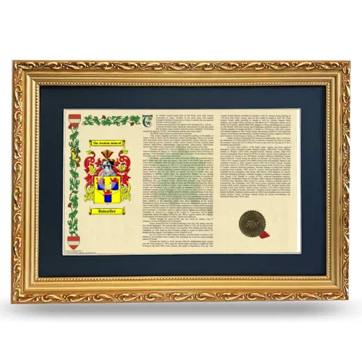 Boisselier Deluxe Armorial Landscape Framed - Gold