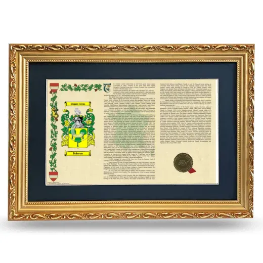 Boisson Deluxe Armorial Landscape Framed - Gold