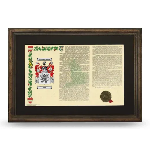 Bold Deluxe Armorial Landscape Framed - Brown