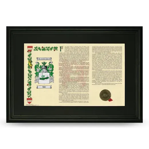 Bole Deluxe Armorial Landscape Framed- Black